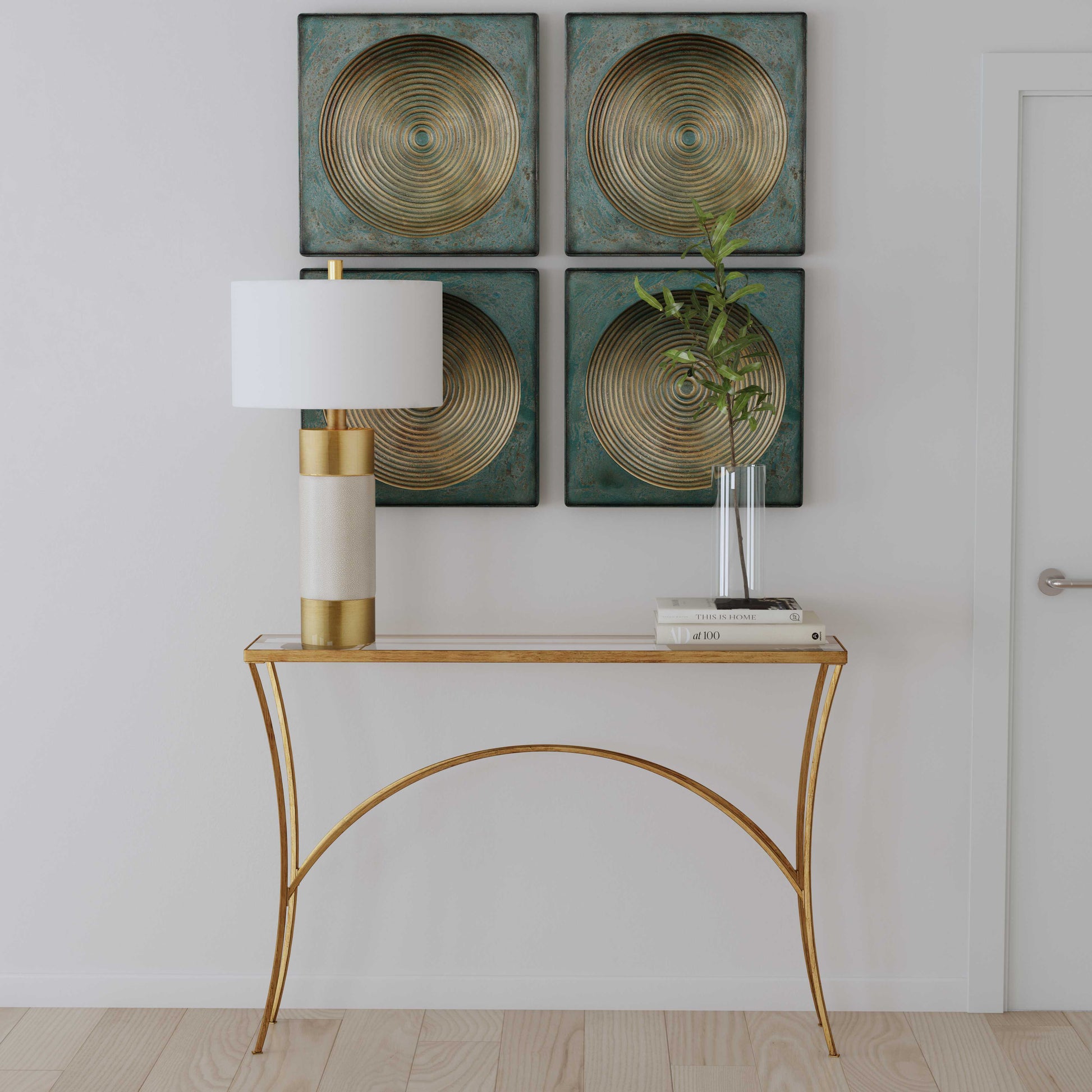 Uttermost Sybil Antique Gold Squares Set/2