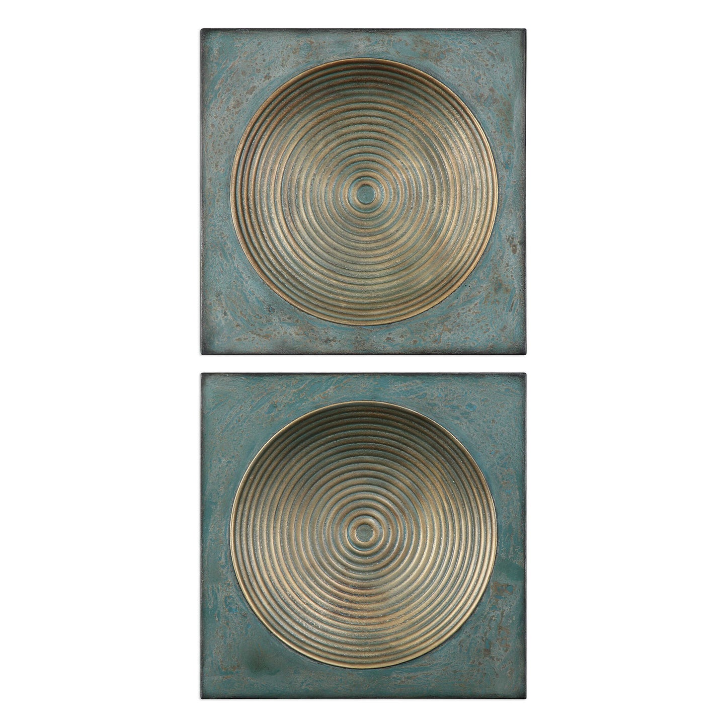Uttermost Sybil Antique Gold Squares Set/2
