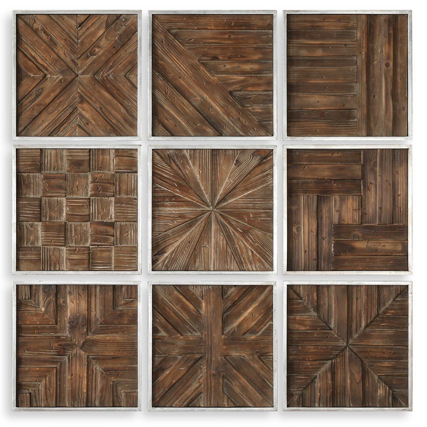 Uttermost Bryndle Rustic Wooden Squares Set/9