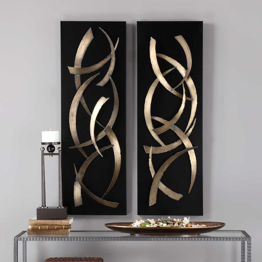 Uttermost Brushstrokes Metal Wall Art Set/2