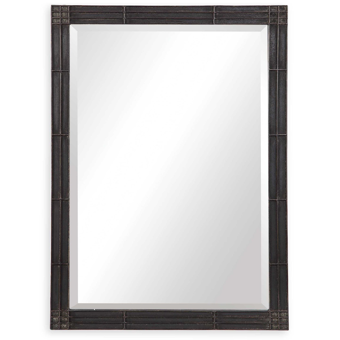 Uttermost Gower Aged Black Vanity Mirror