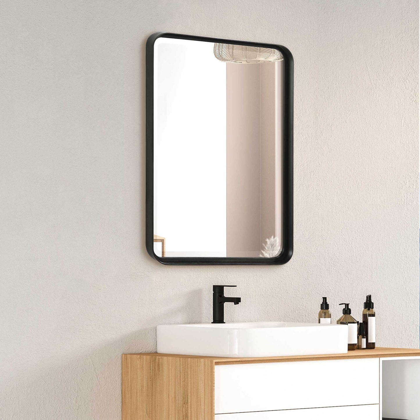 Uttermost Croften Black Vanity Mirror