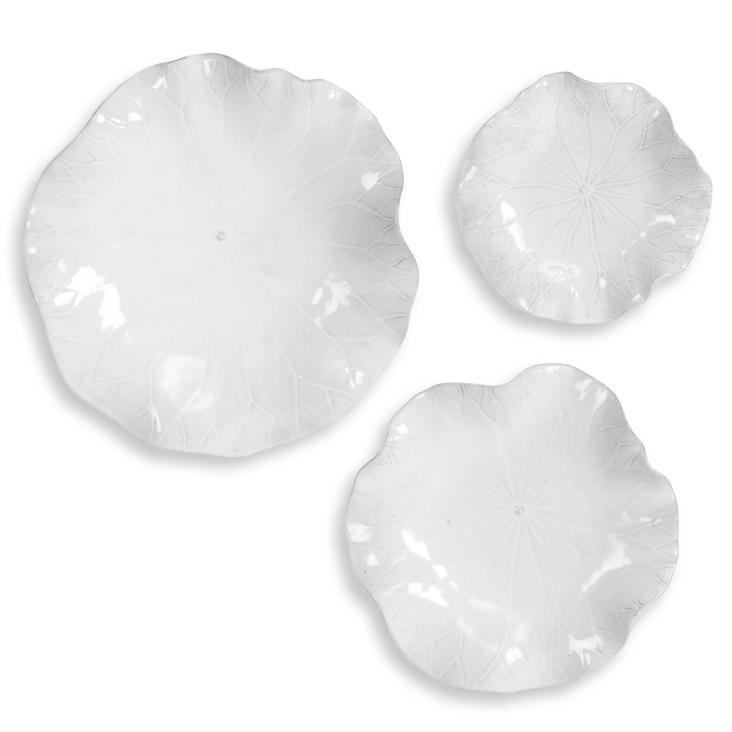 Uttermost Abella Ceramic Wall Decor Set/3 White