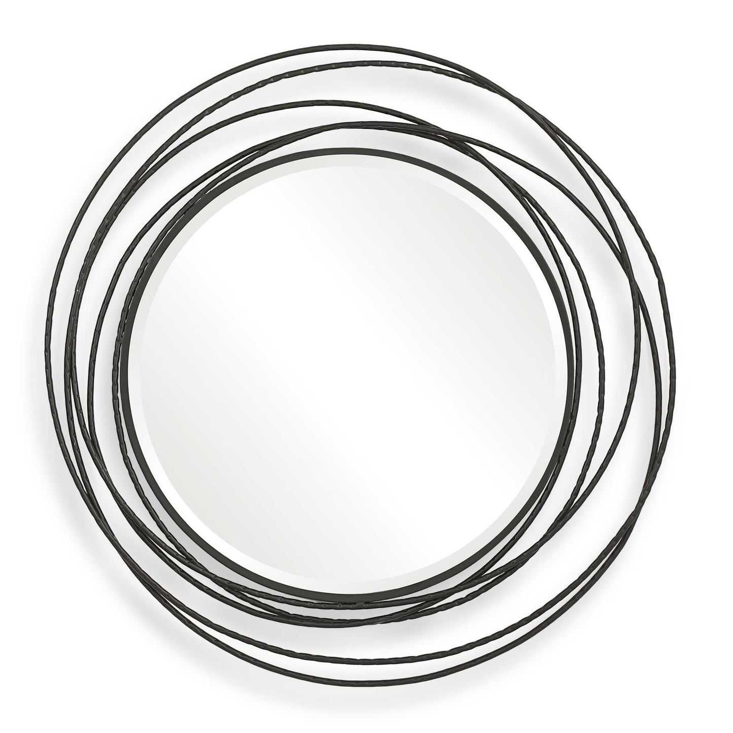 Uttermost Whirlwind Black Round Mirror