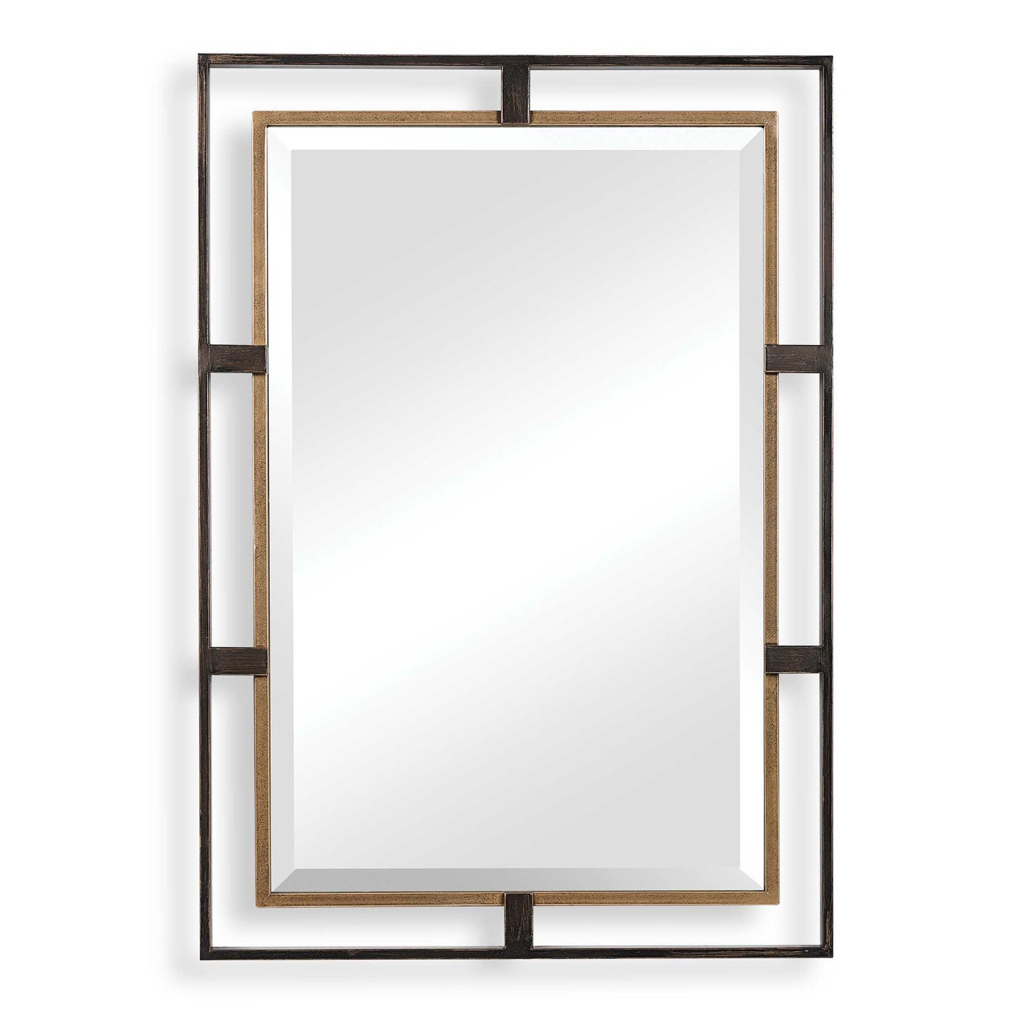 Uttermost Carrizo Gold & Bronze Rectangle Mirror