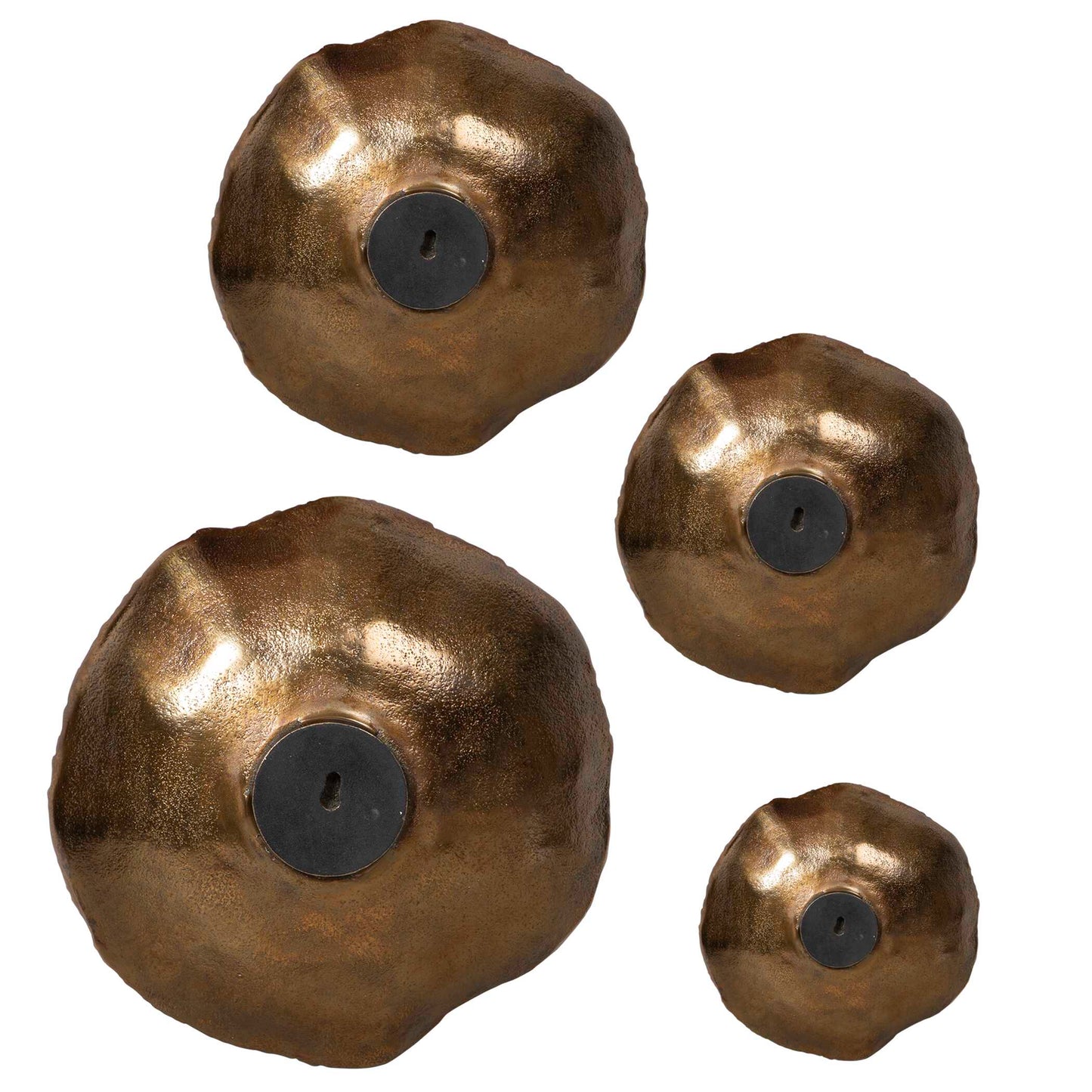 Uttermost Lucky Coins Brass Wall Bowls Set/4