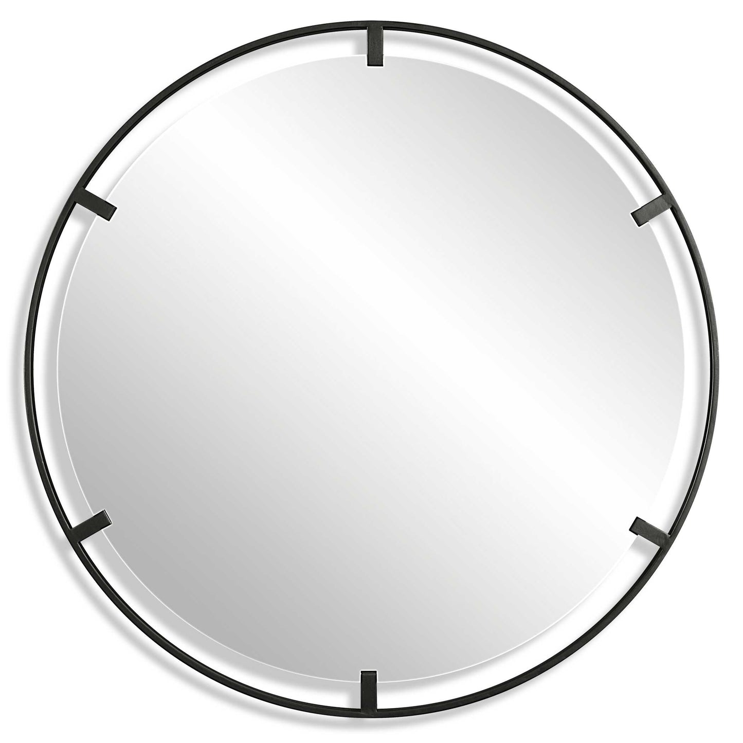 Uttermost Cashel Round Iron Mirror