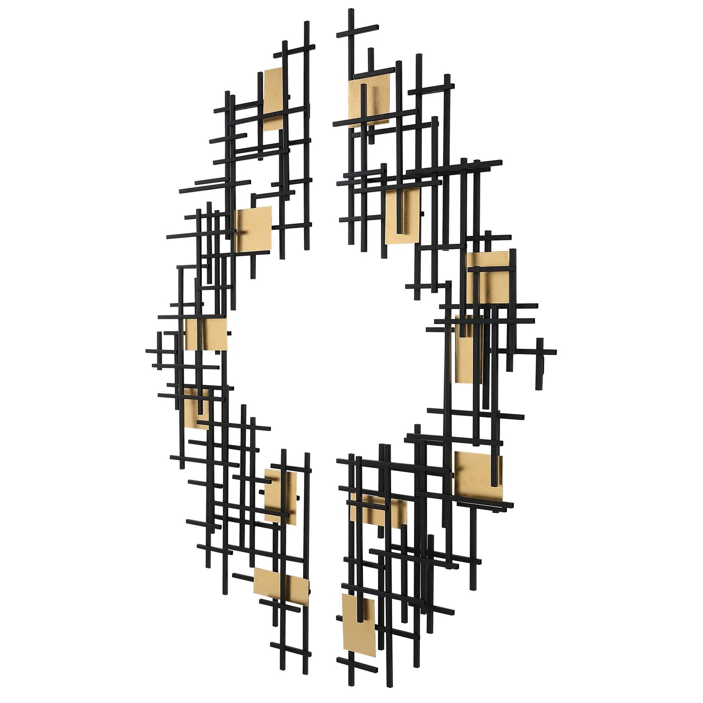 Uttermost Reflection Metal Grid Wall Decor Set/2