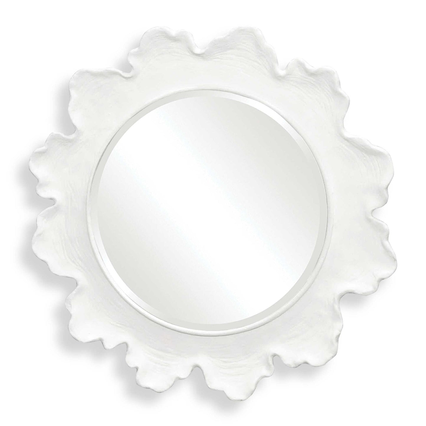 Uttermost Sea Coral White Round Mirror