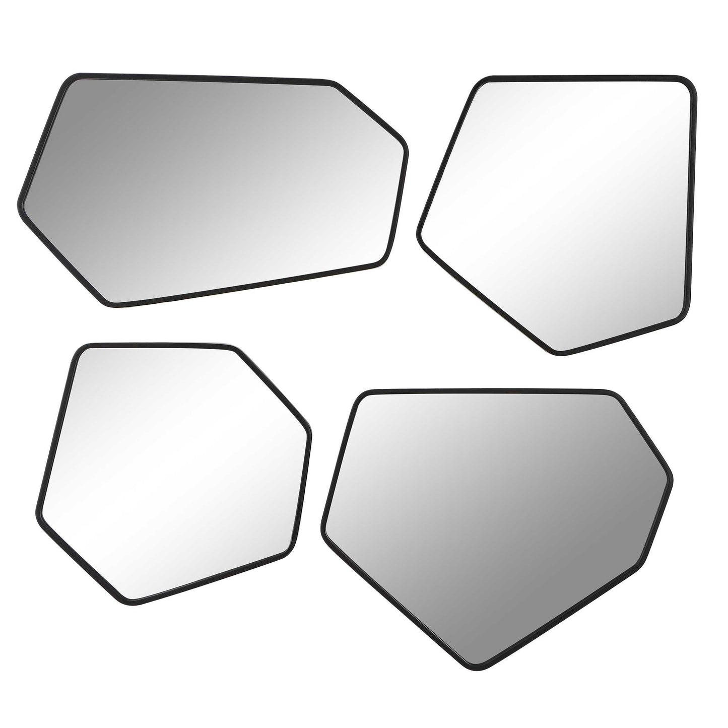 Uttermost Linneah Black Mirrors Set/4