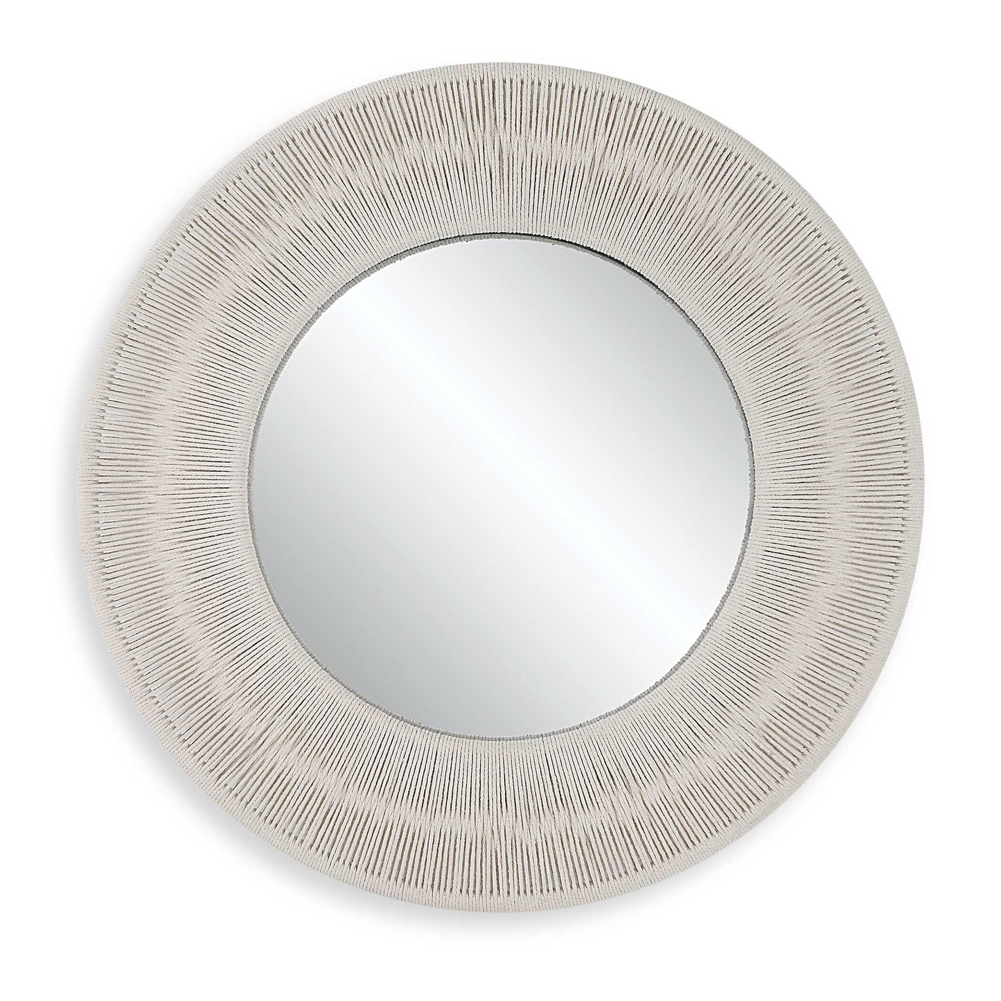Uttermost Sailor's Knot White Small Round Mirror