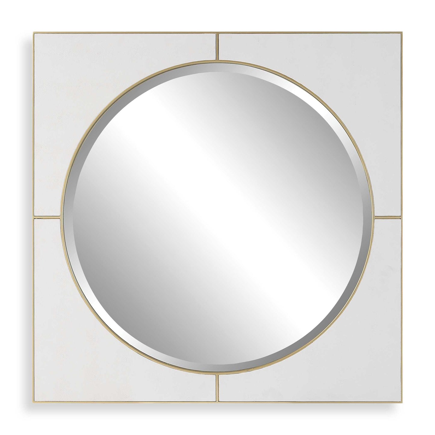 Uttermost Cyprus White Square Mirror