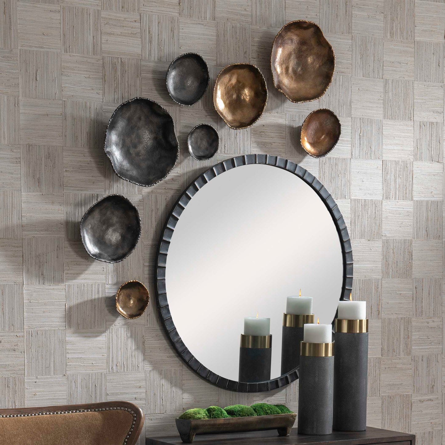 Uttermost Lucky Coins Nickel Wall Decor Set/4