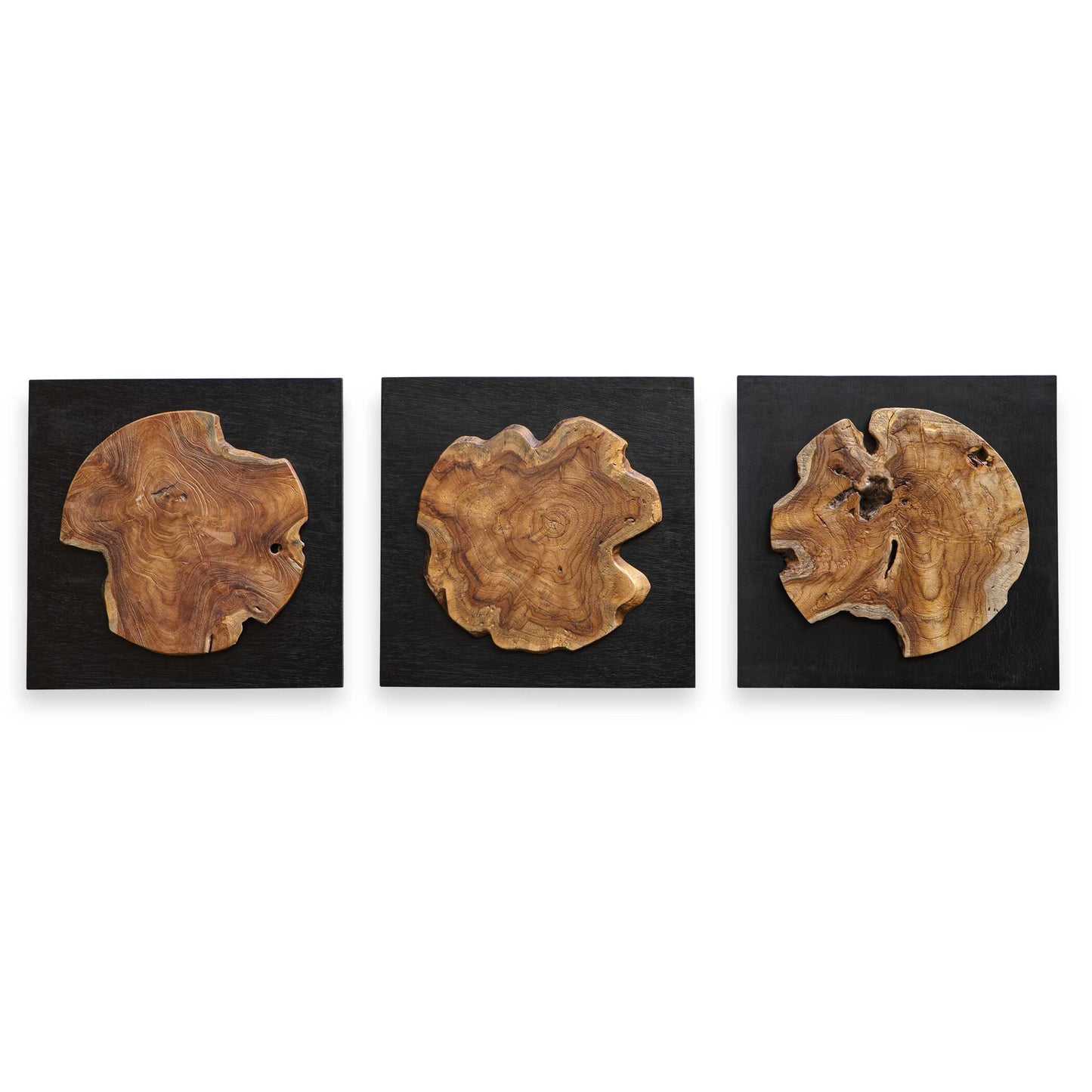 Uttermost Kolini Teak Wood Wall Decor Set/3