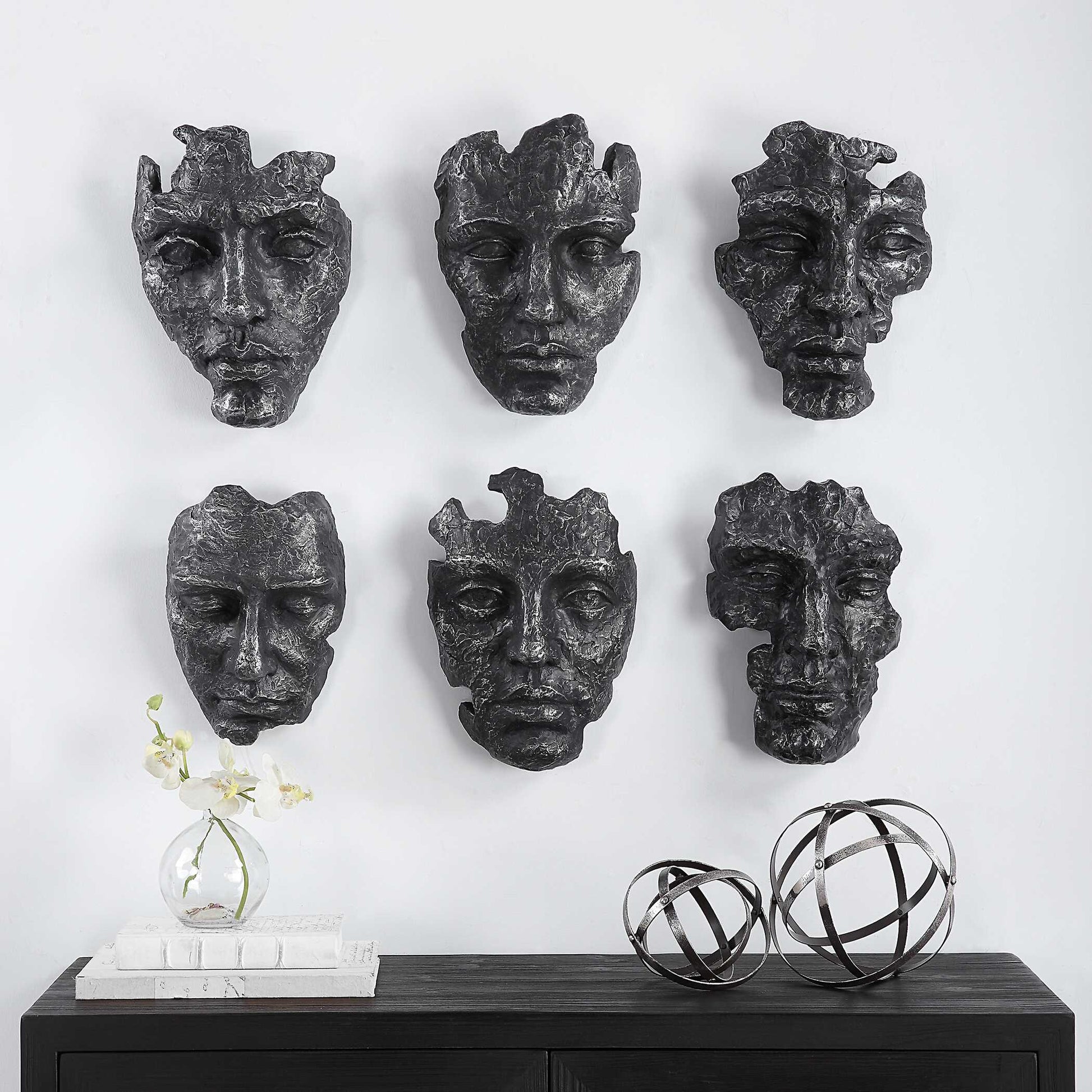 Uttermost Self-Portrait Metallic Wall Decor Set/6