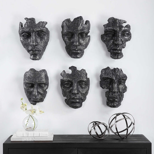 Uttermost Self-Portrait Metallic Wall Decor Set/6