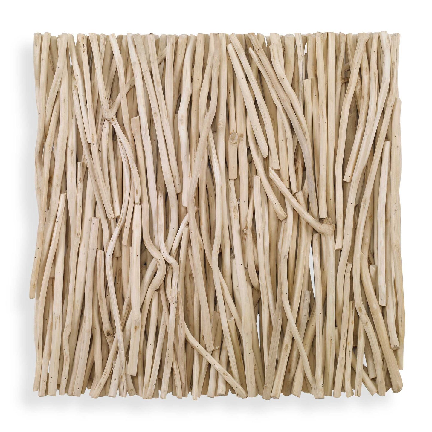 Uttermost Gathered Teak Square Bleached Wood Wall Decor