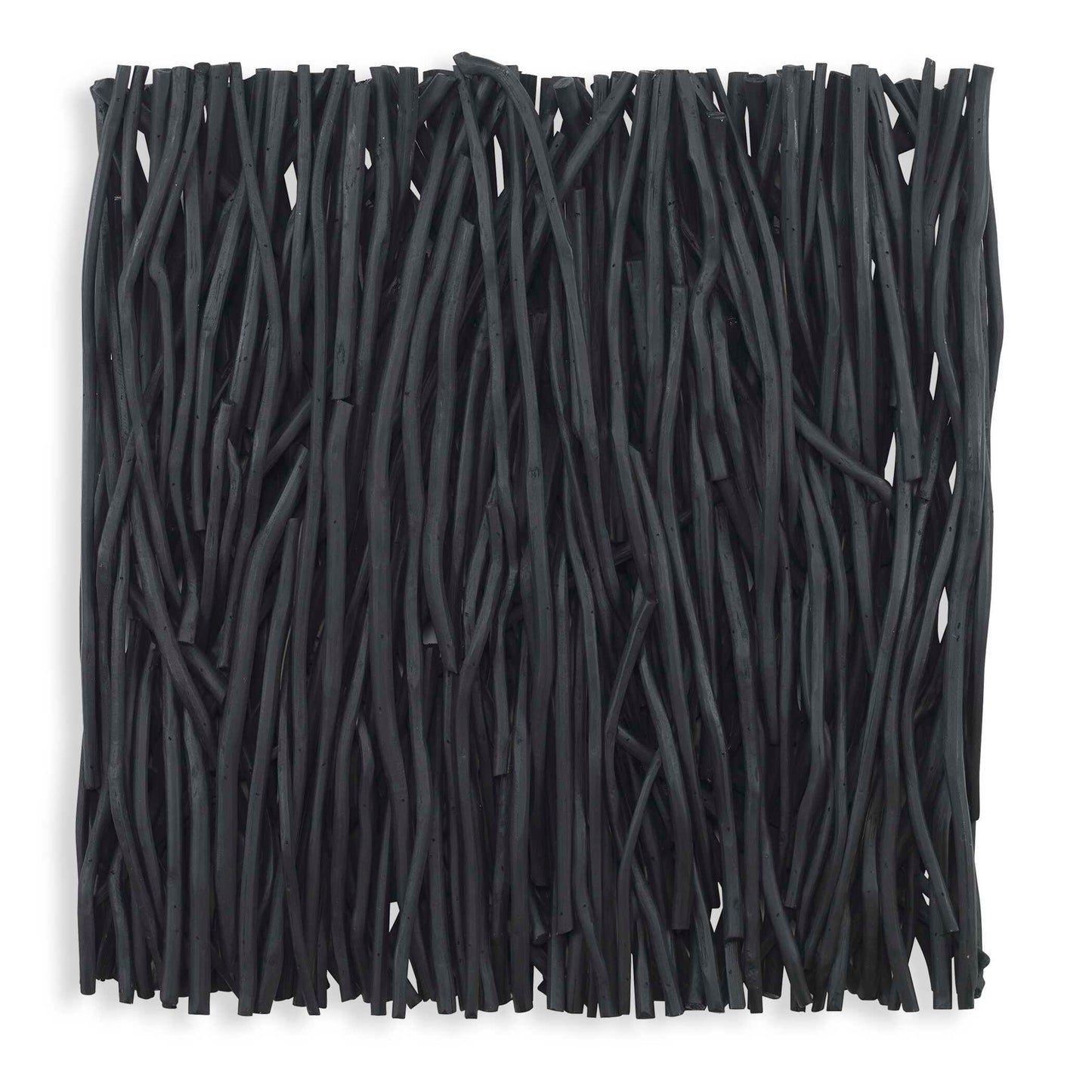 Uttermost Gathered Teak Square Black Wood Wall Decor