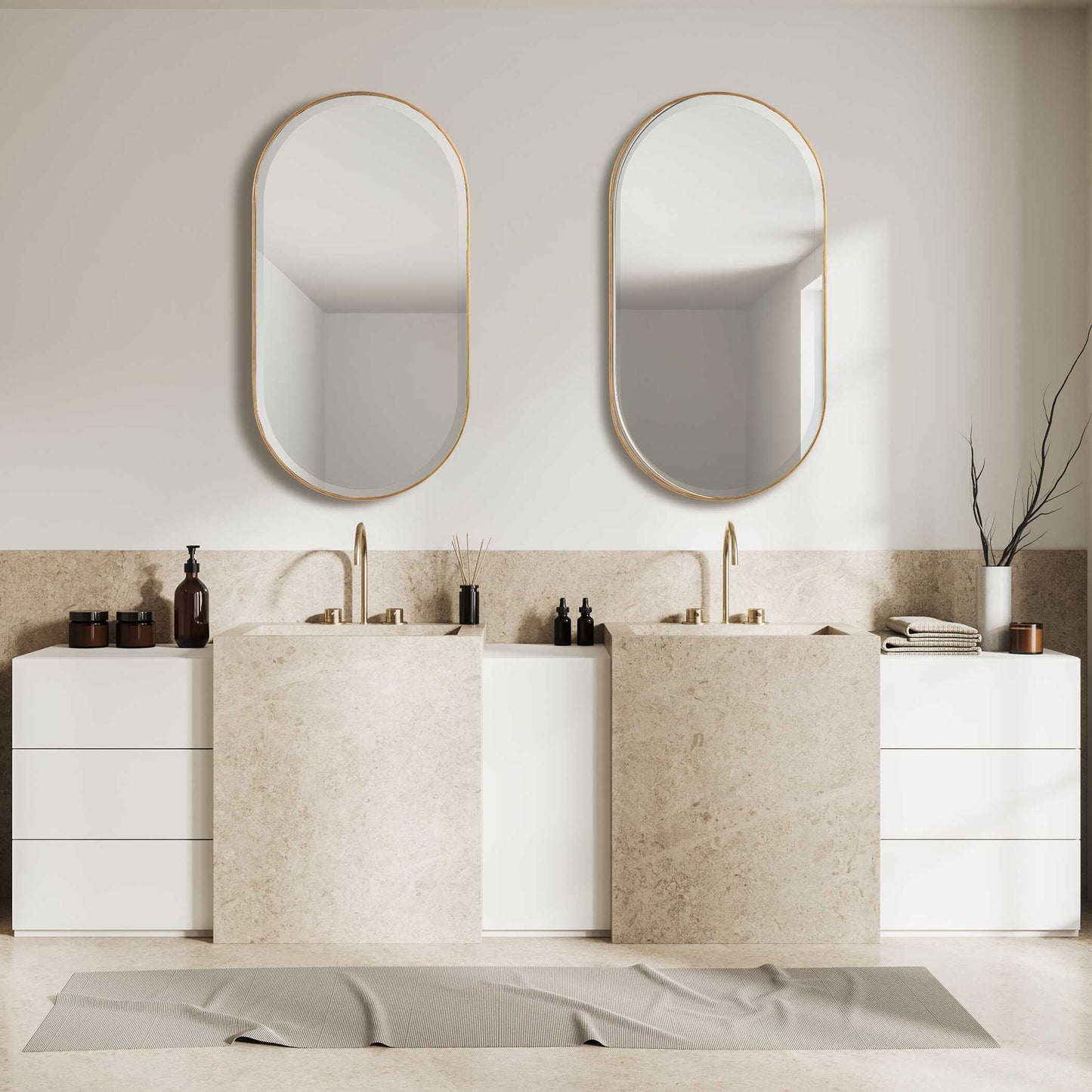 Uttermost Lago Oval Gold Mirror
