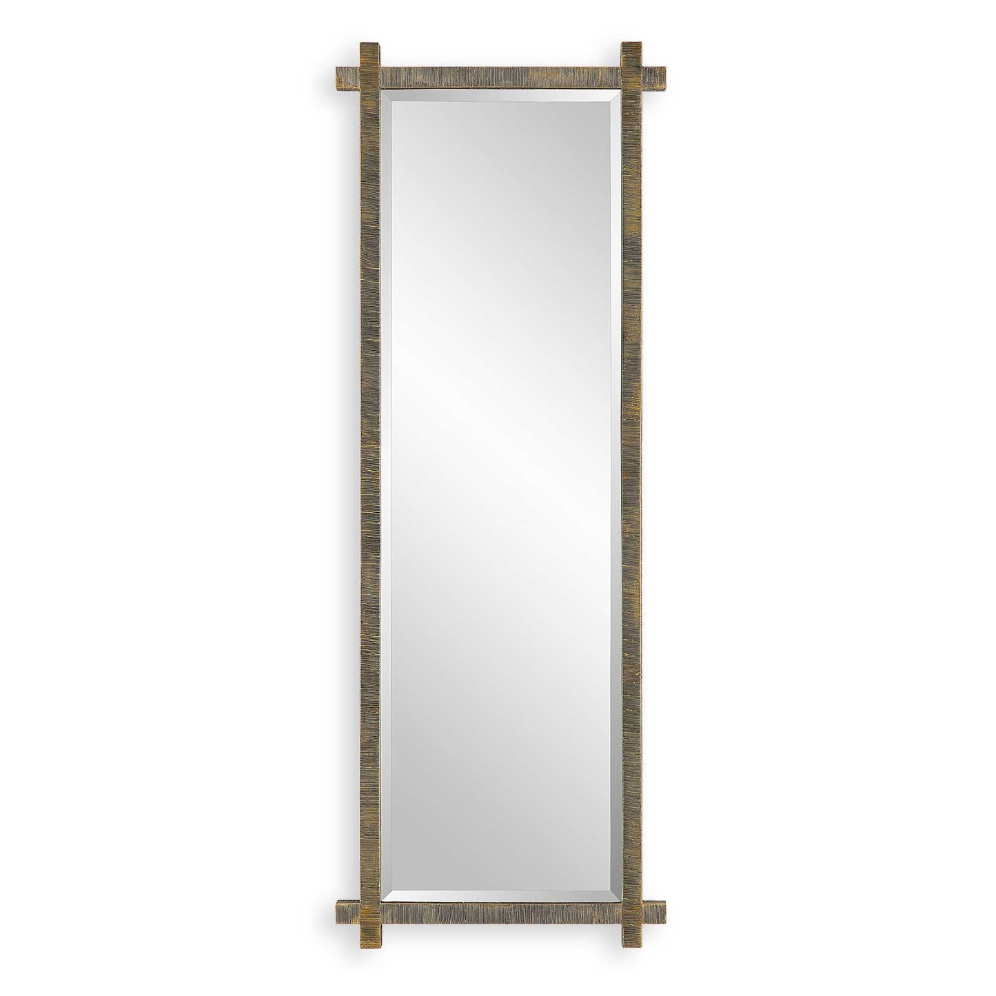 Uttermost Abanu Ribbed Gold Dressing Mirror