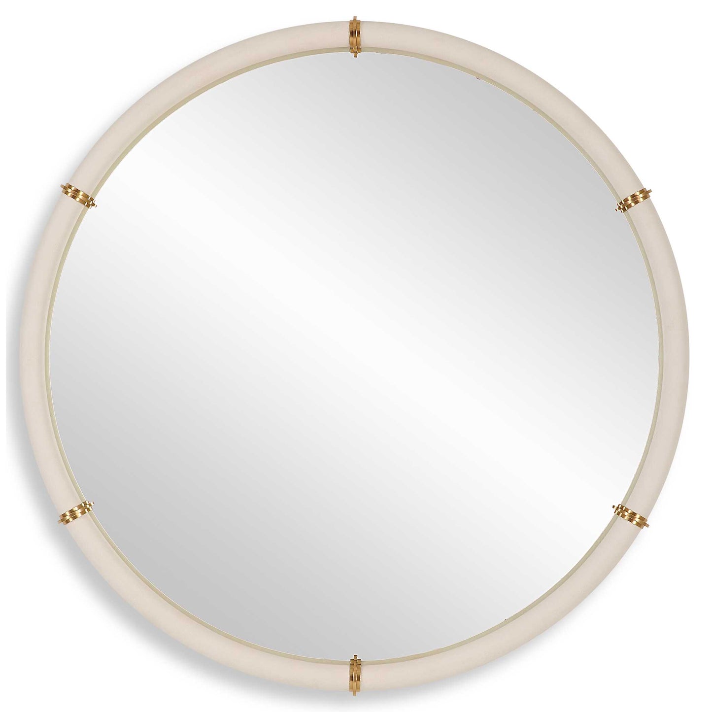 Uttermost Cyprus White Round Mirror