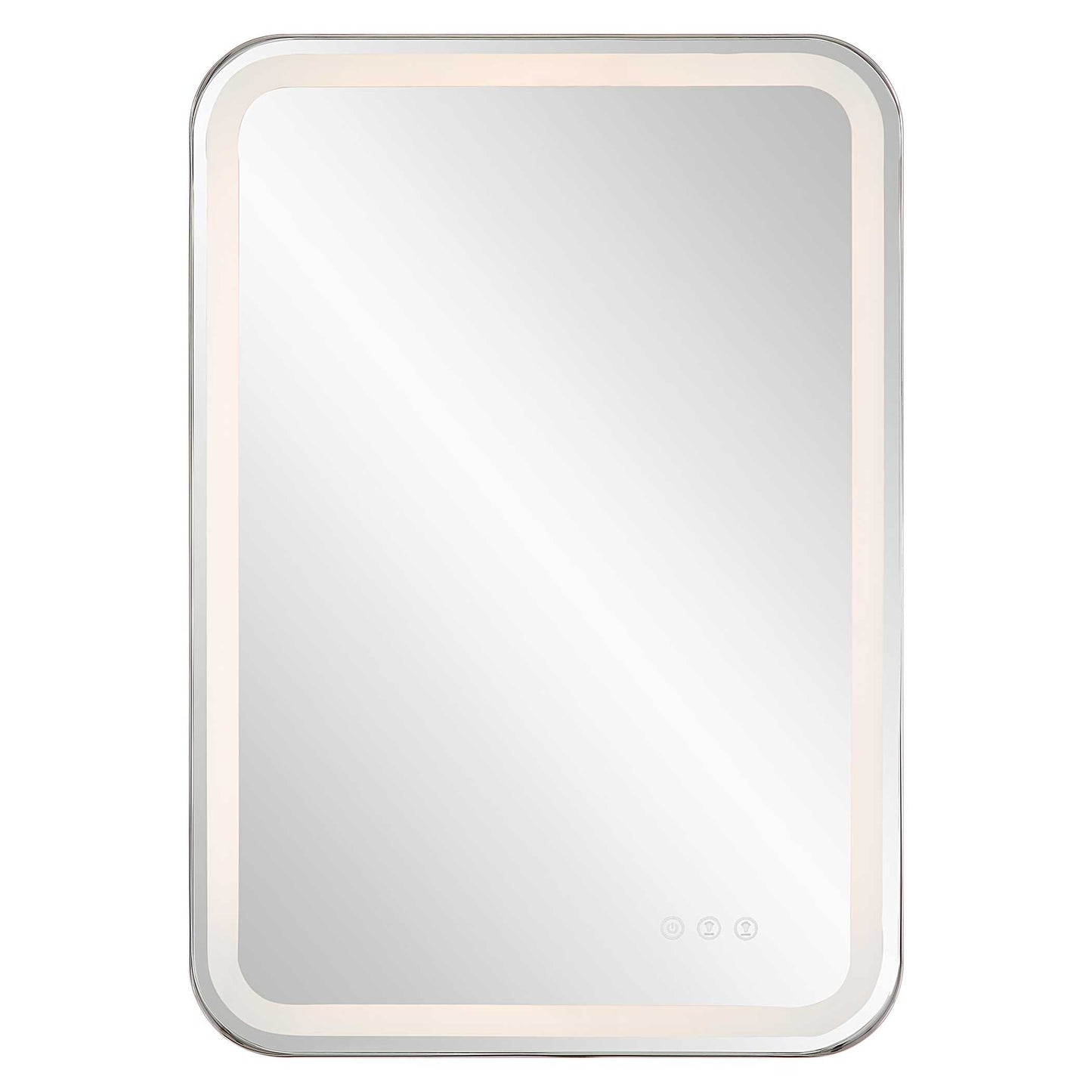 Uttermost Crofton Lighted Nickel Vanity Mirror