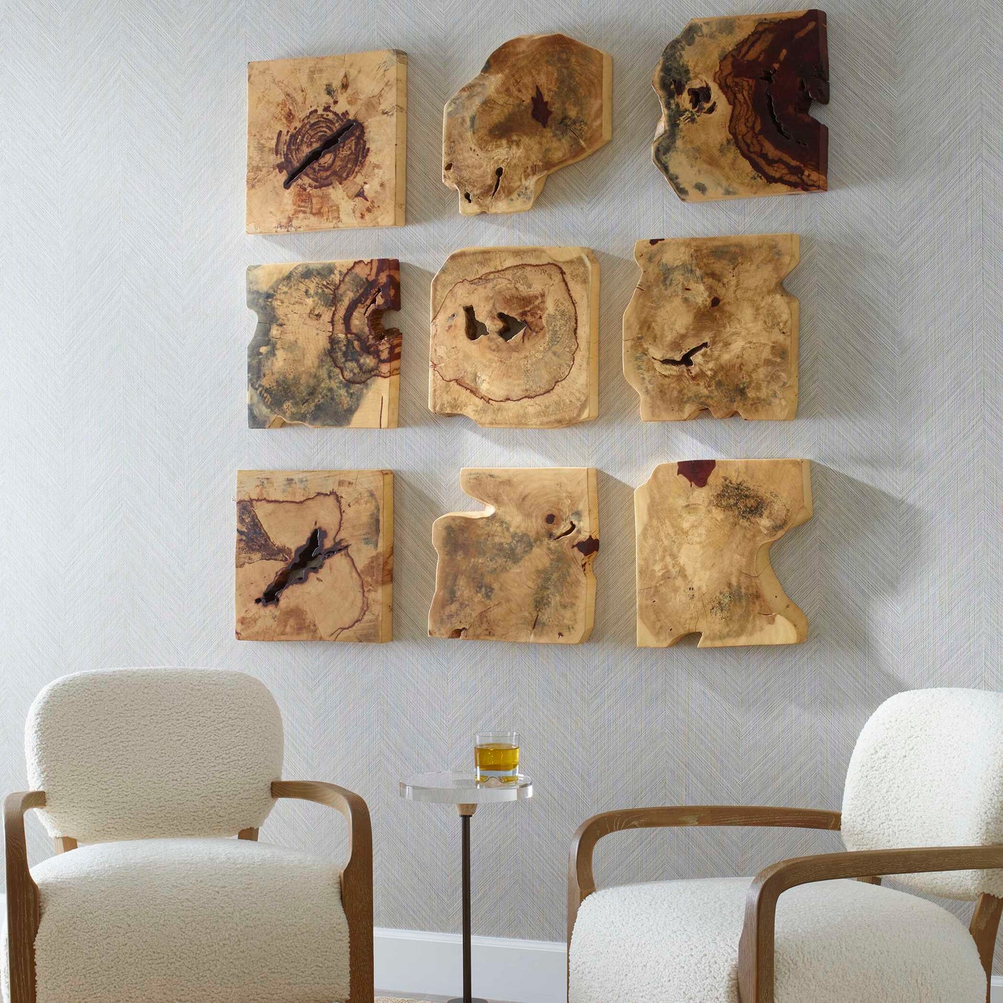 Uttermost Bahati Wood Wall Décor In Natural Set/9