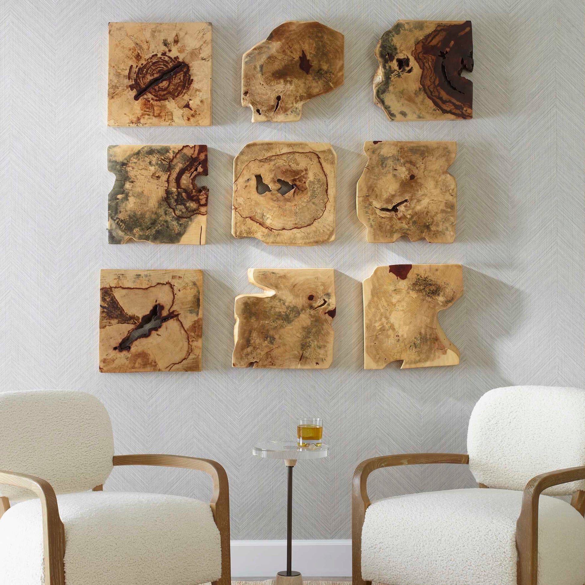 Uttermost Bahati Wood Wall Décor In Natural Set/9