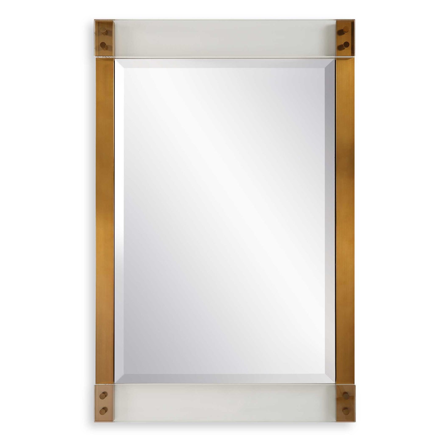 Uttermost Nera Plated Brass Mirror