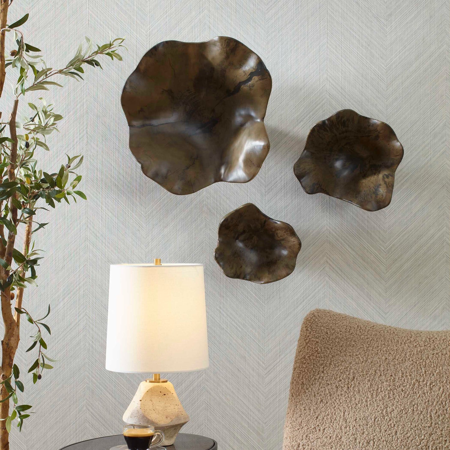 Uttermost Two Wood Wall Décor In Mocha Set/3