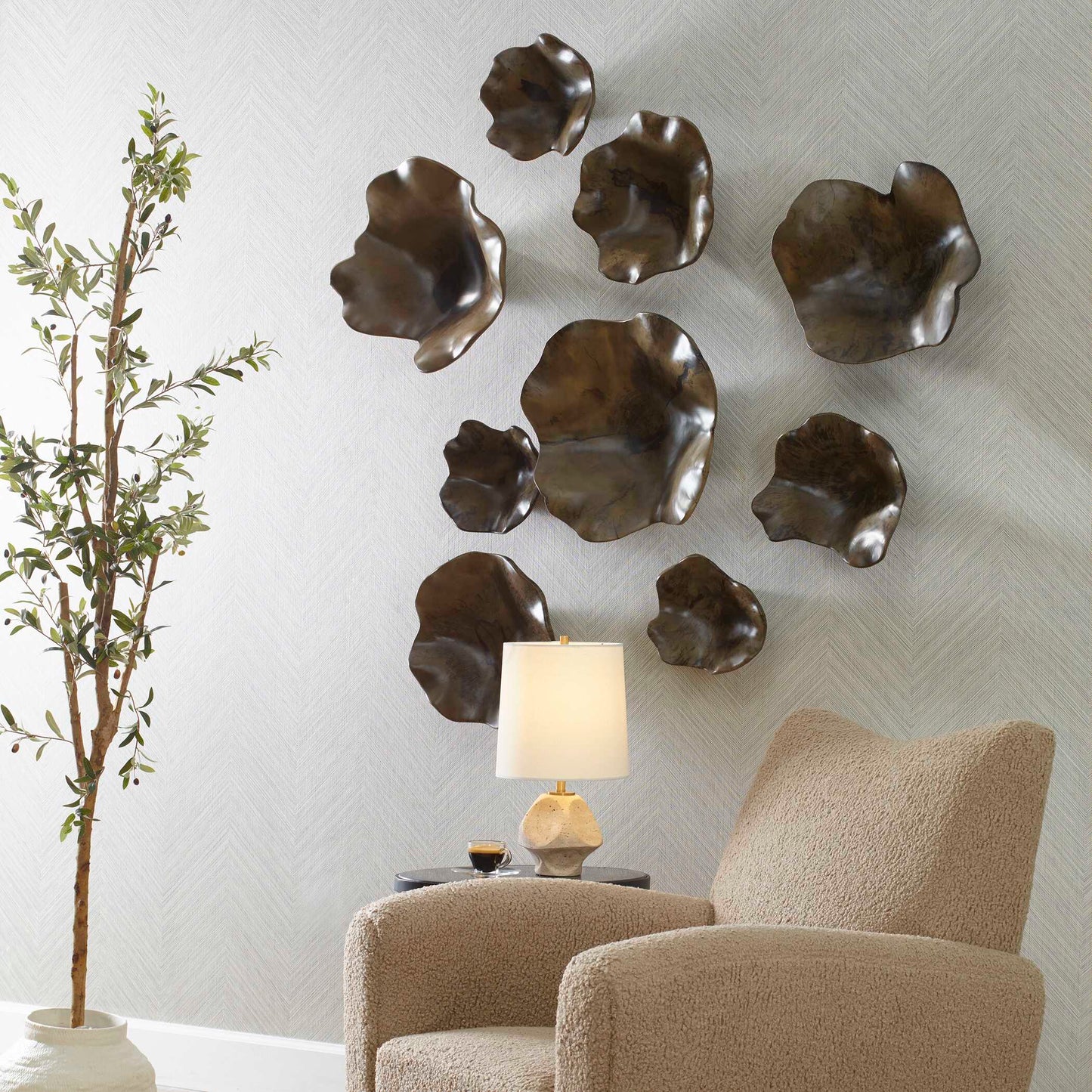 Uttermost Two Wood Wall Décor In Mocha Set/3
