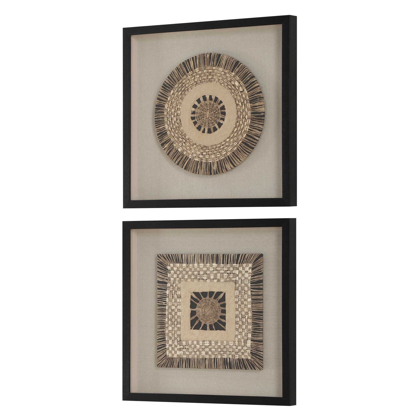 Uttermost Intertwine Knit Paper Shadow Box Set/2
