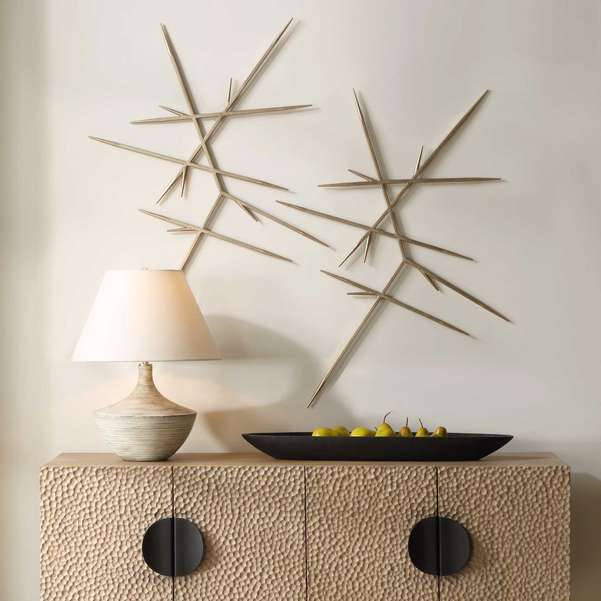 Uttermost Fireworks Silver Wall Decor Set/2