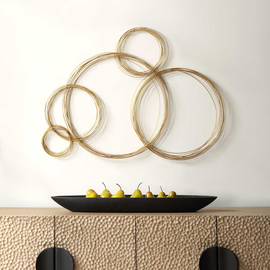 Uttermost Golden Bubbles Metal Wall Decor