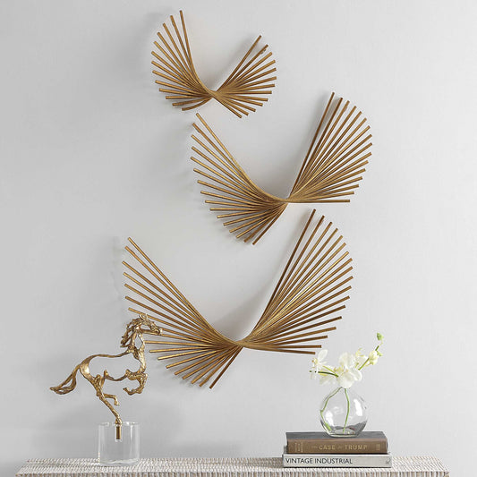 Uttermost Coreograph Antique Gold Wall Decor Set/3