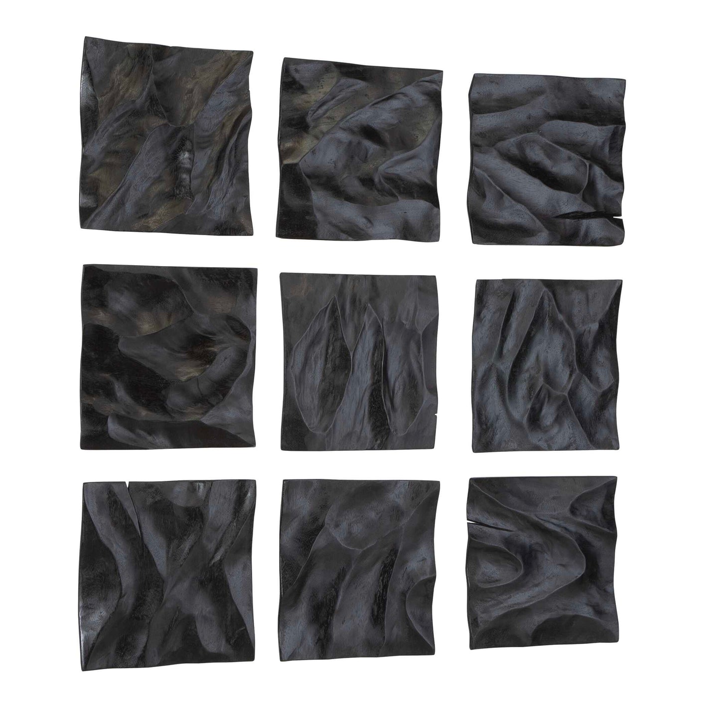 Uttermost Malosi Black Wood Wall Decor Set/9