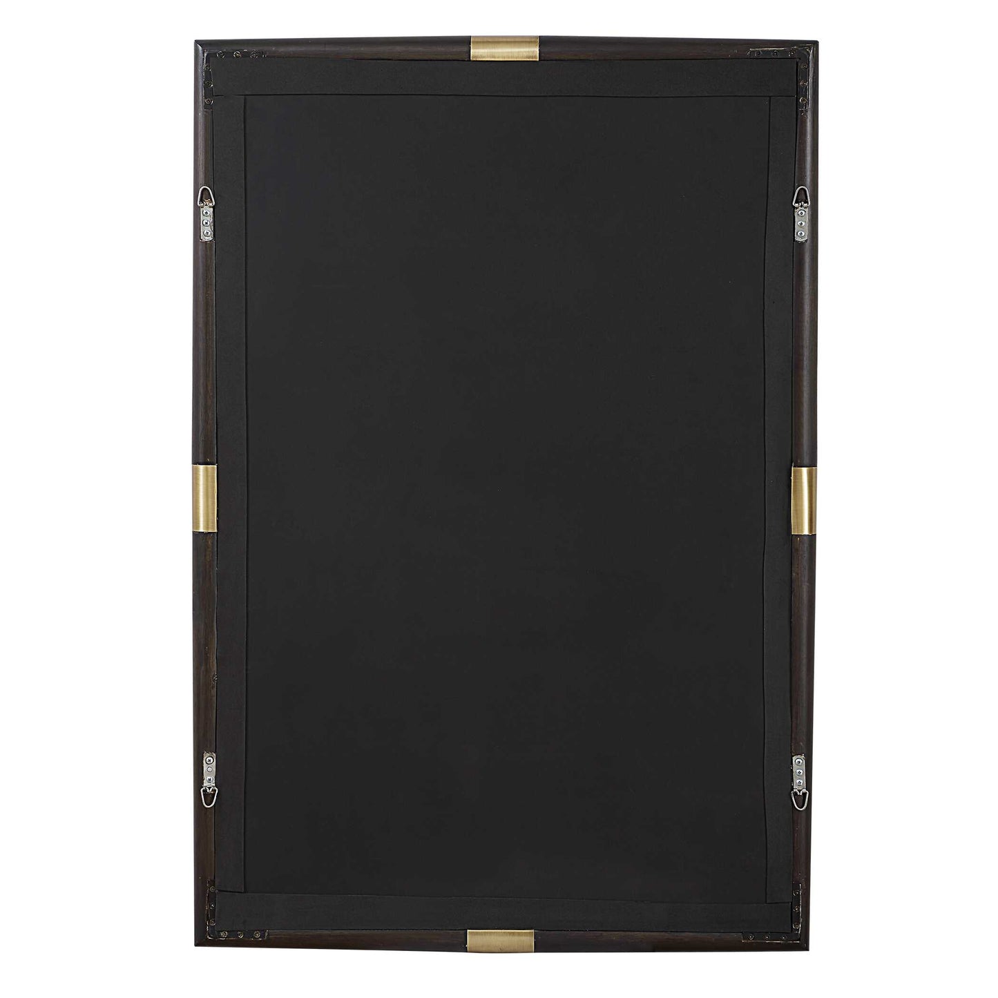 Uttermost Larkin Dark Wood & Brass Mirror
