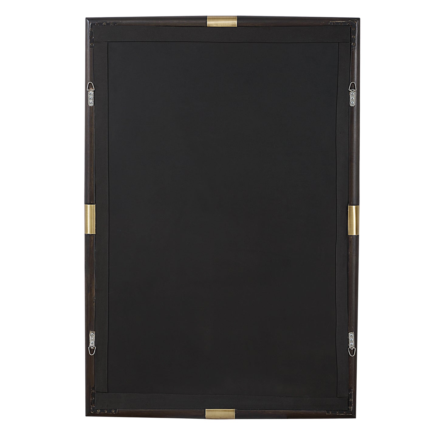 Uttermost Larkin Dark Wood & Brass Mirror