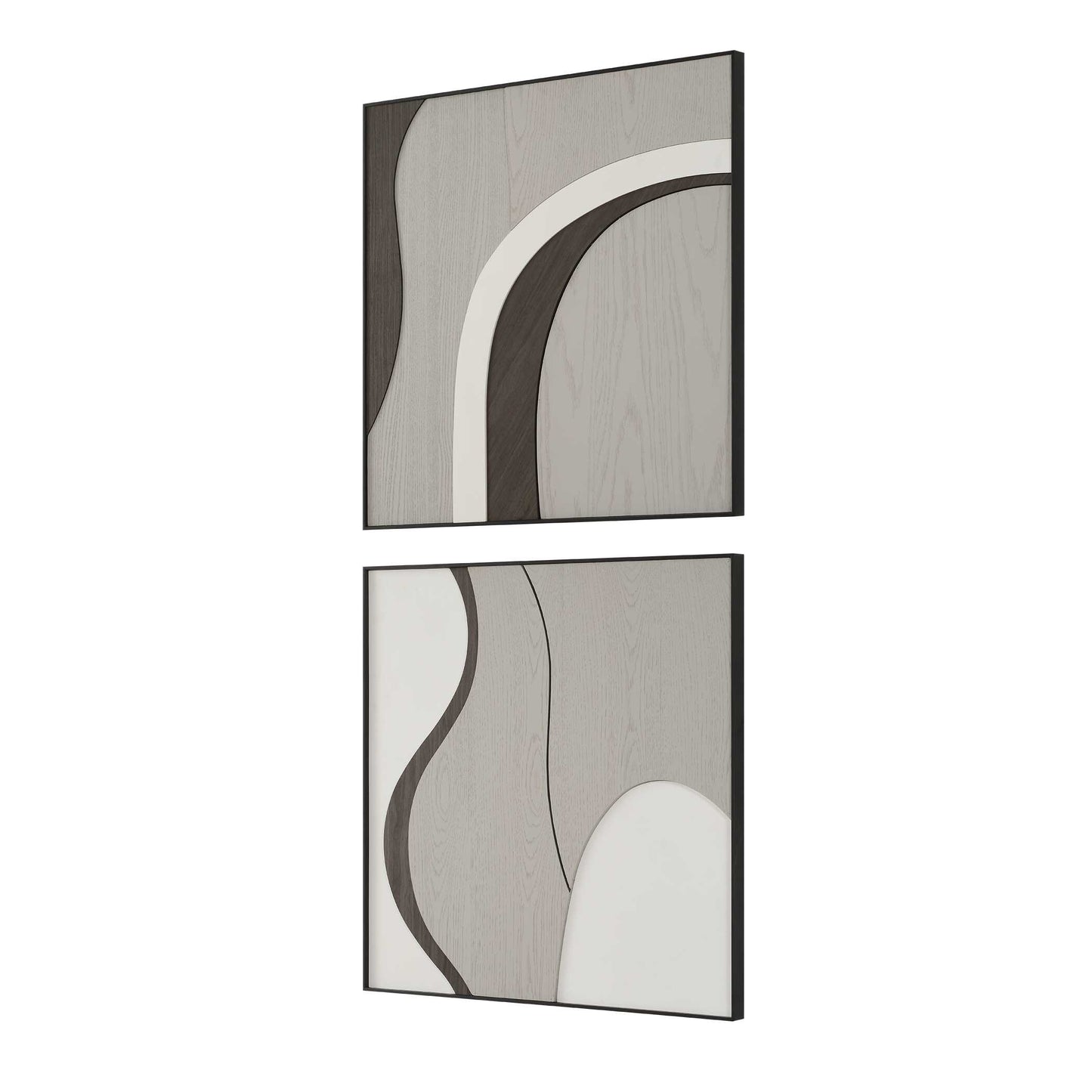 Uttermost Joel Modern Wood Wall Art Set/2