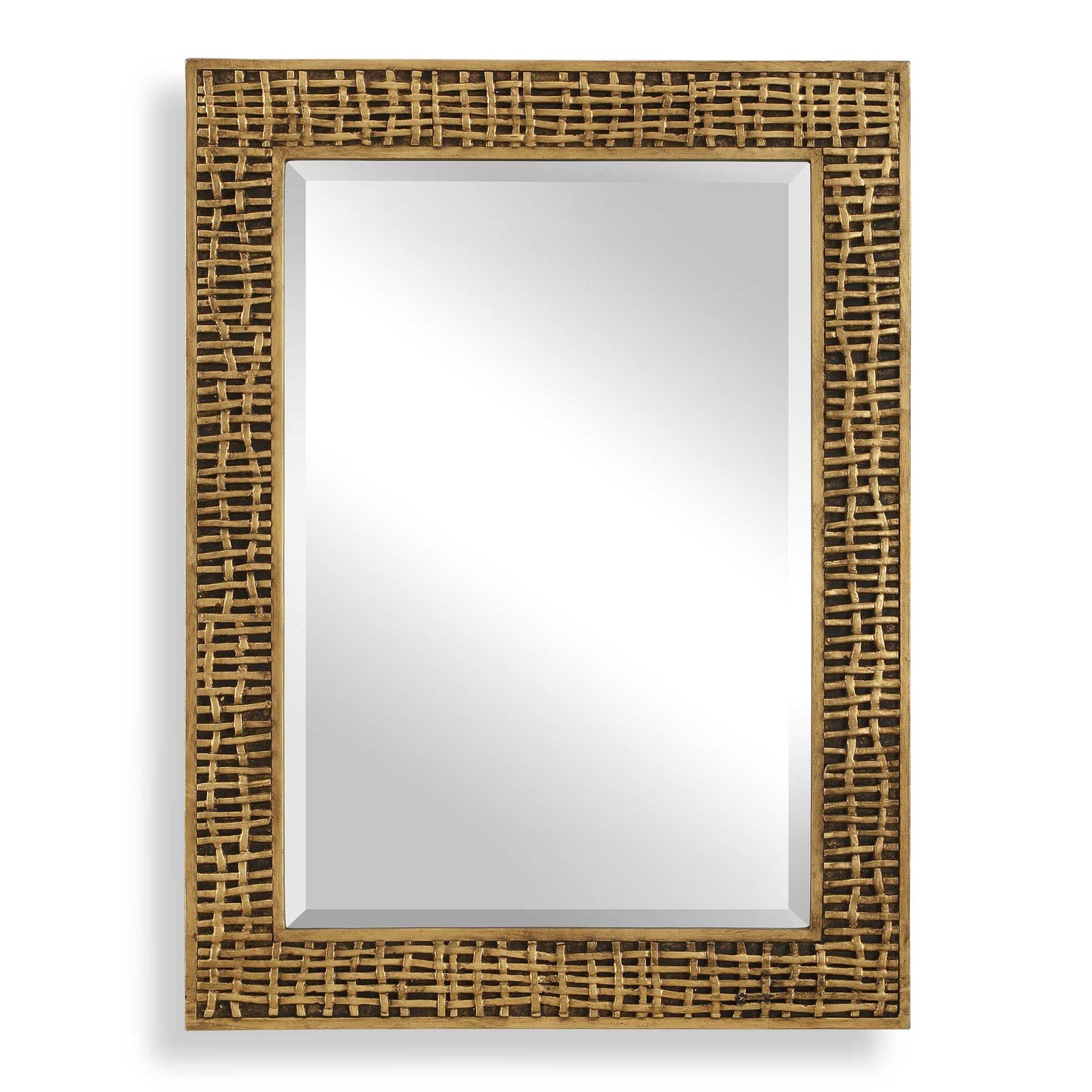 Uttermost Woven In Time Gold Mirror
