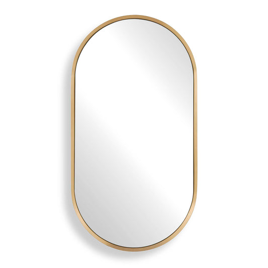 Uttermost Torrado Oval Brass Mirror - Brass,Gold