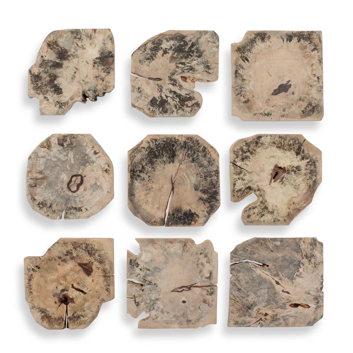 Uttermost Bahati Wood Bleached Wall Decor Set/9