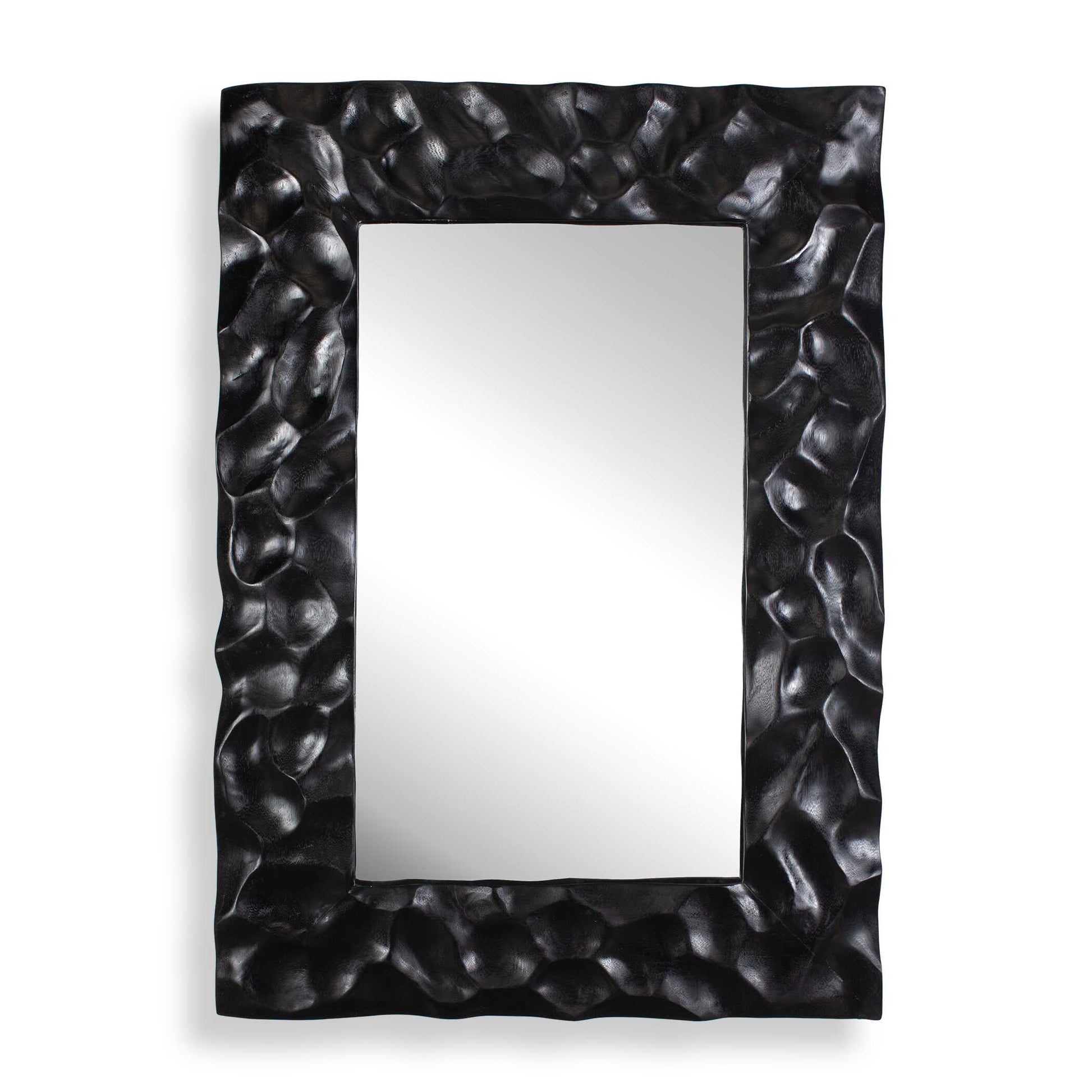 Uttermost Malosi Black Carved Mirror - Black