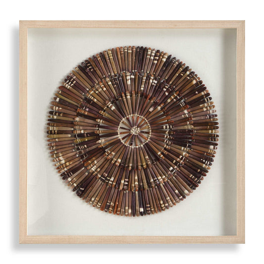 Uttermost Tiger Sea Urchin Shadow Box - Brown