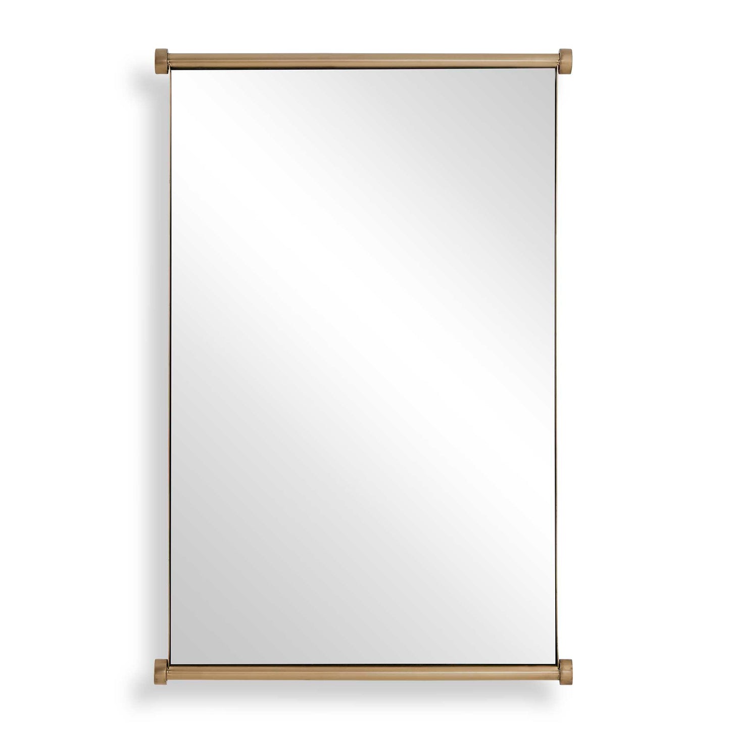 Uttermost Scroll Rectangular Mirror - Brass,Gold