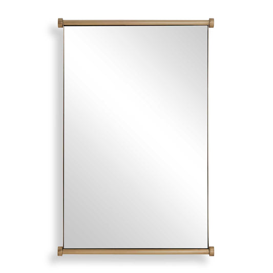 Uttermost Scroll Rectangular Mirror - Brass,Gold