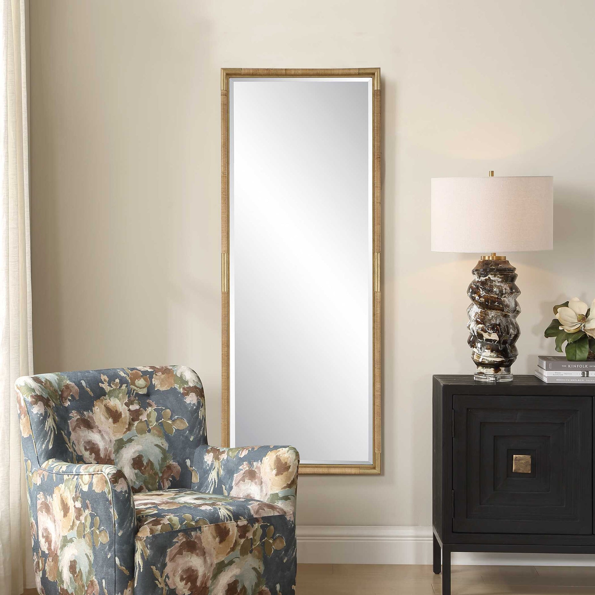Uttermost Kampar Full Length Rattan Tall Mirror