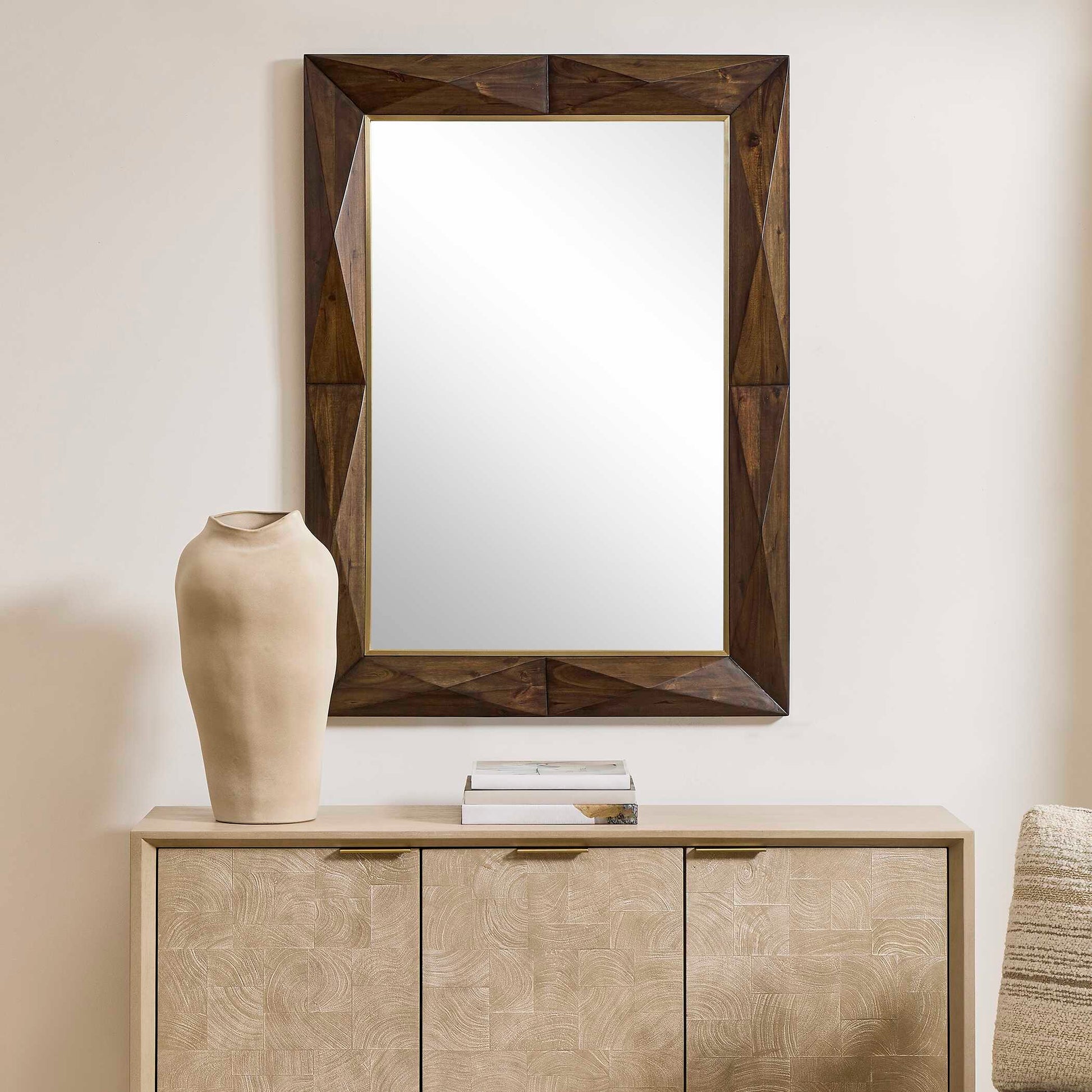Uttermost Diamond In The Rough Wood Mirror