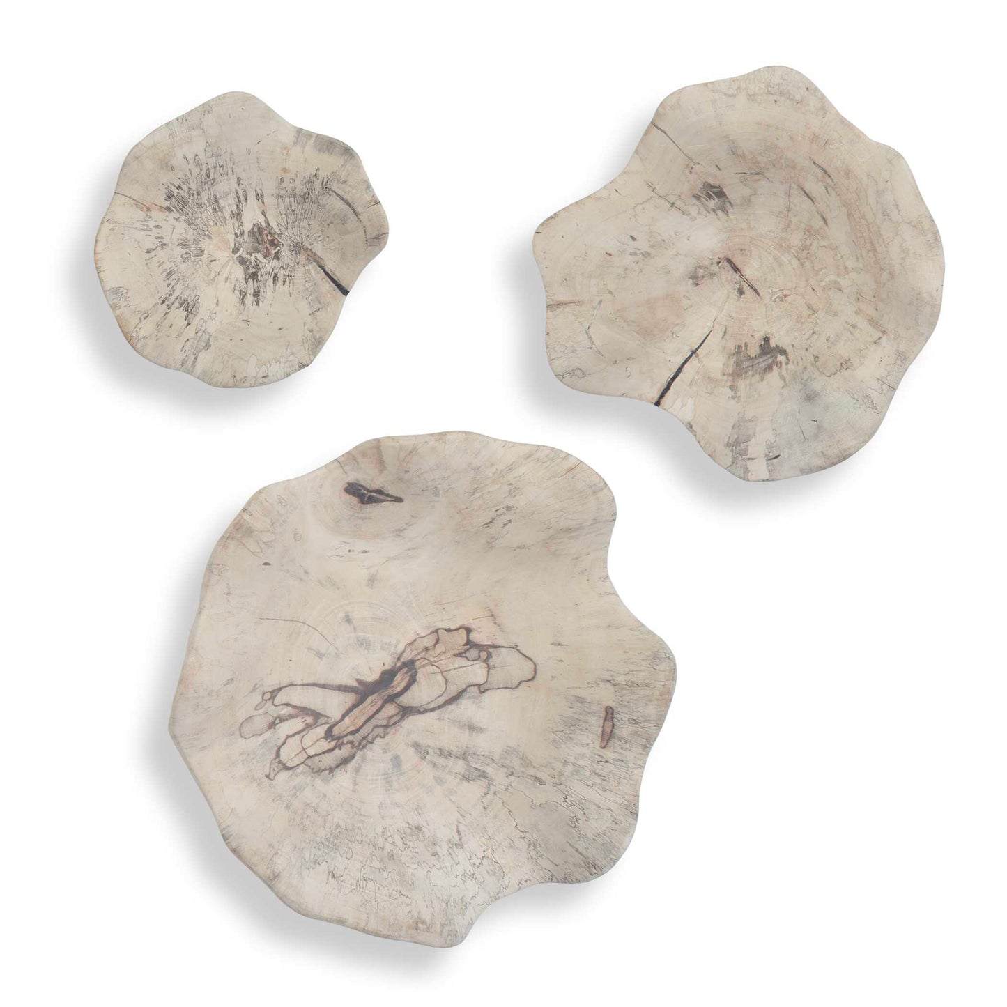 Uttermost Teo Bleached Wood Wall Decor Set/3