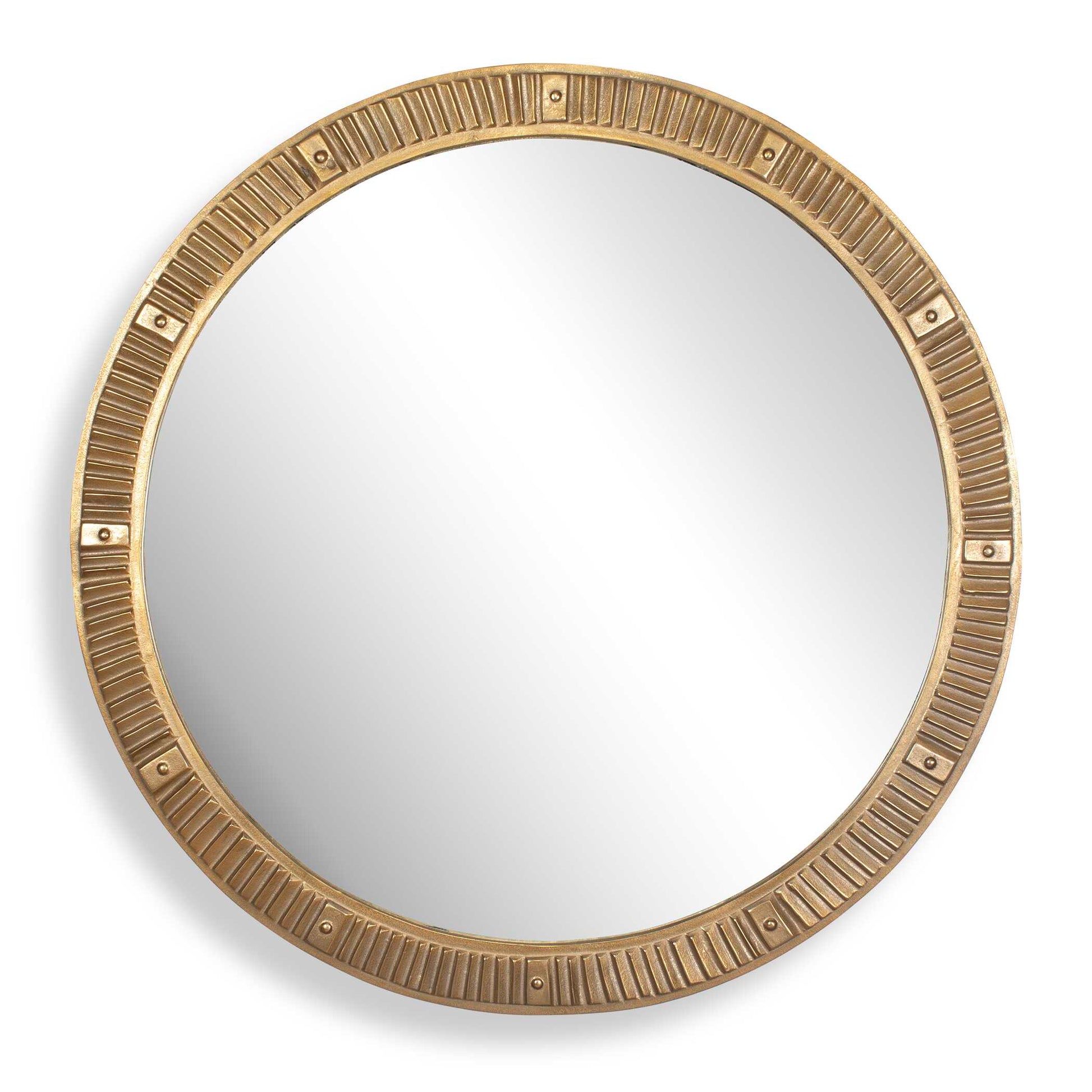 Uttermost Heart Of Gold Round Mirror - Brass,Gold